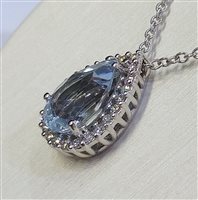 Collana Davite & Delucchi Donna in Oro bianco Acquamarina 1.60 Ct CLNM00203 - CLNM00203